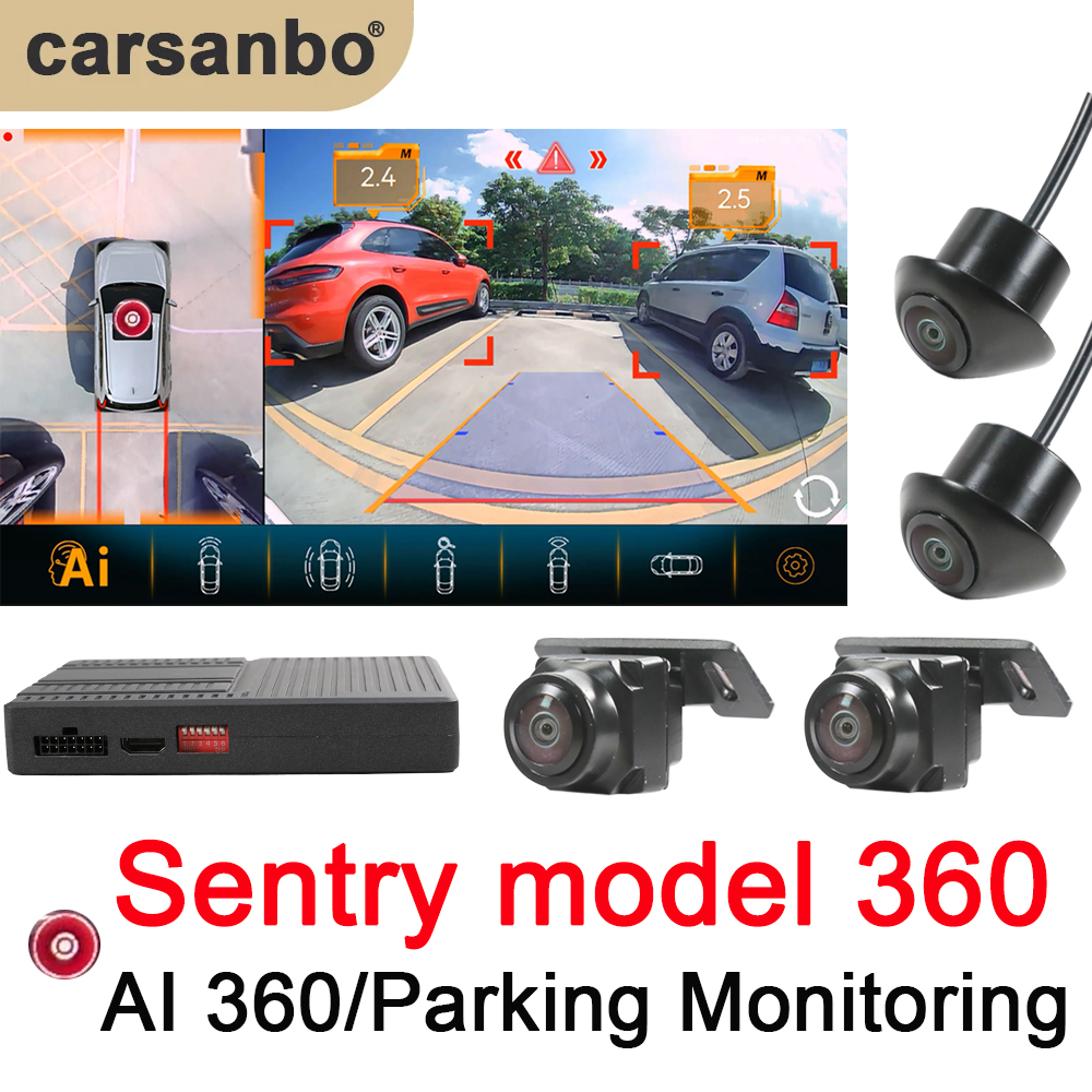 Carsonbo 車 AI 360 パノラマ 3D バードビューカメラ車システムサラウンドアラウンドビュー 1080P DVR BMW 3 シリーズ