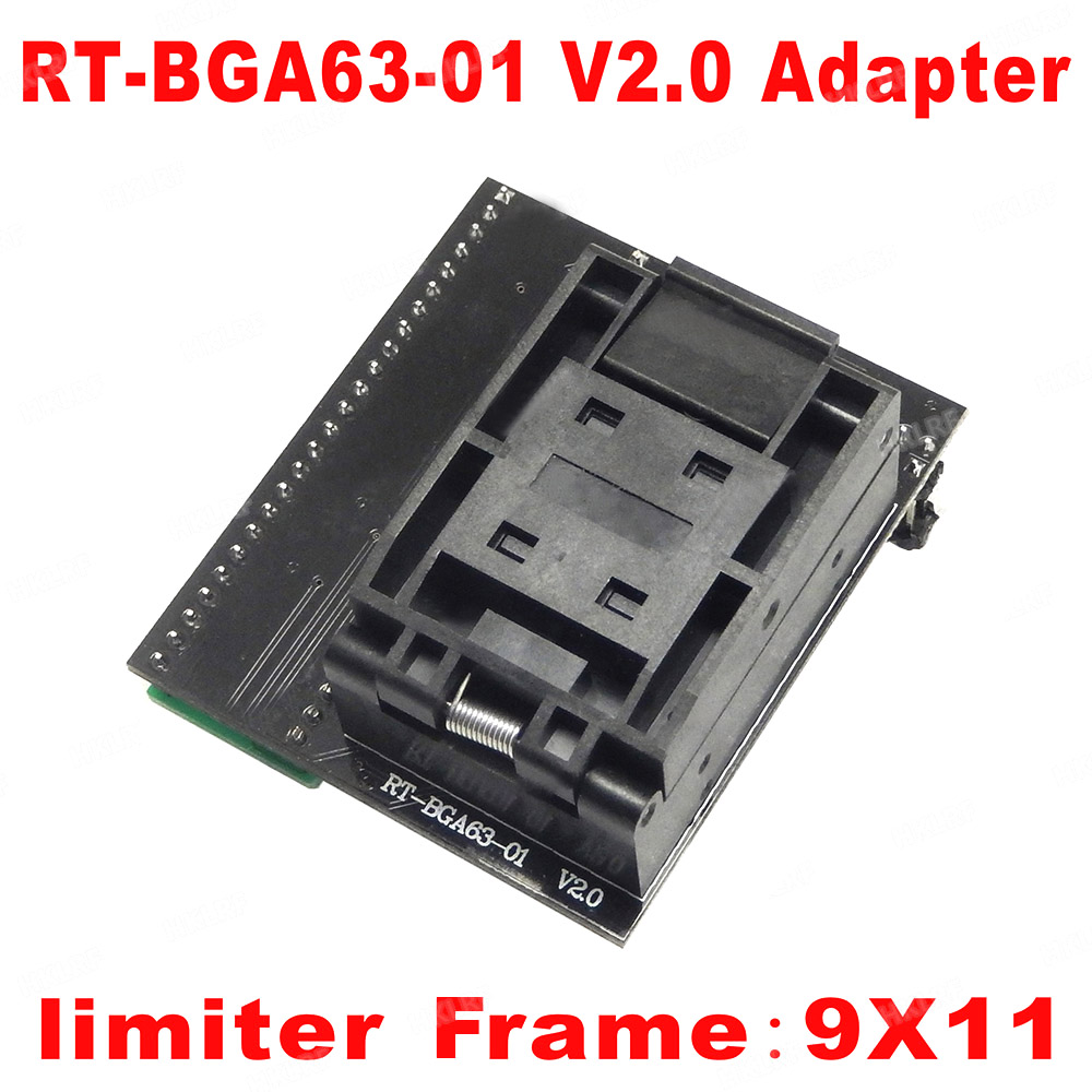 RT809H BGA63 アダプター V2.0 0.8mm 9x11 ソケット プログラマー RT-BGA63-01 用