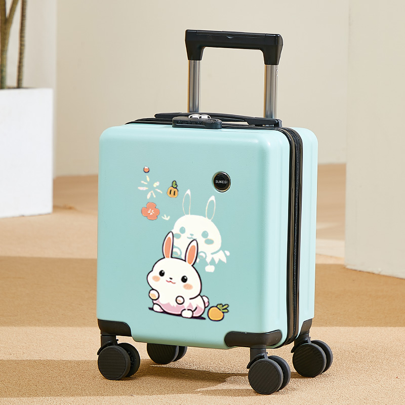 14 インチの荷物かわいい動物の漫画のデザインの機内持ち込みスーツケース、ビジネス旅行の必需品ハンドバッグ承認済みの航空会社のスーツケース