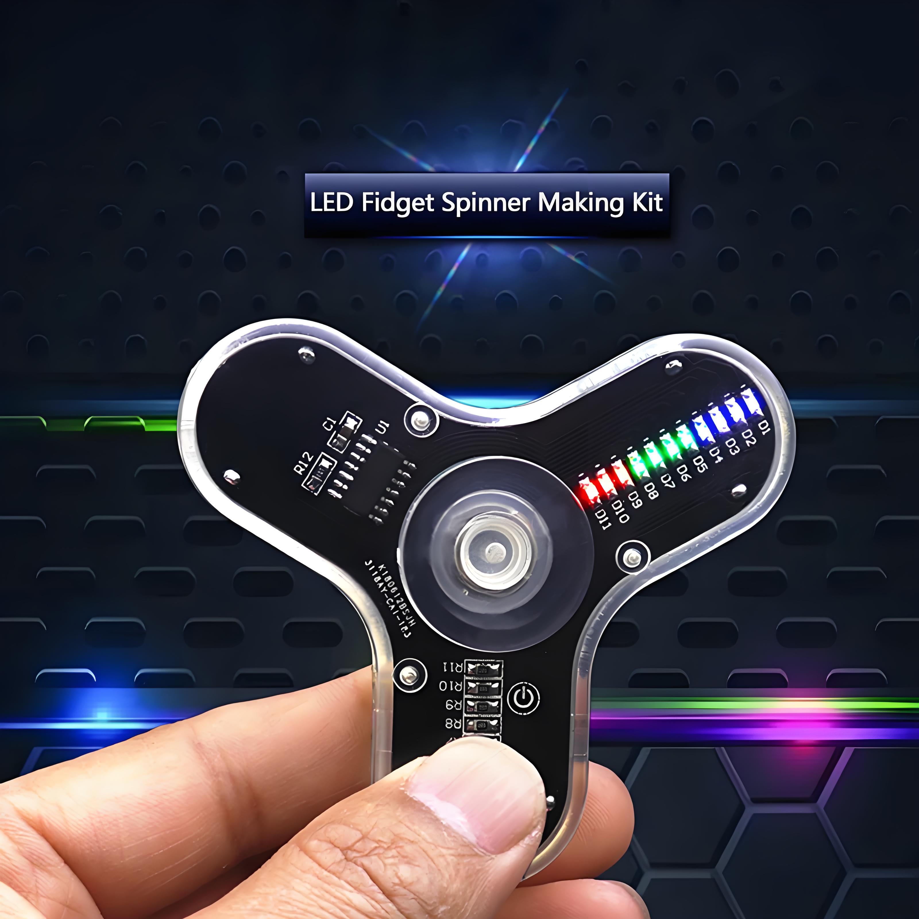 DIY 電子トップキット LED 指先ジャイロ製造 DIY キット楽しいトップ溶接電子部品回路基板キット