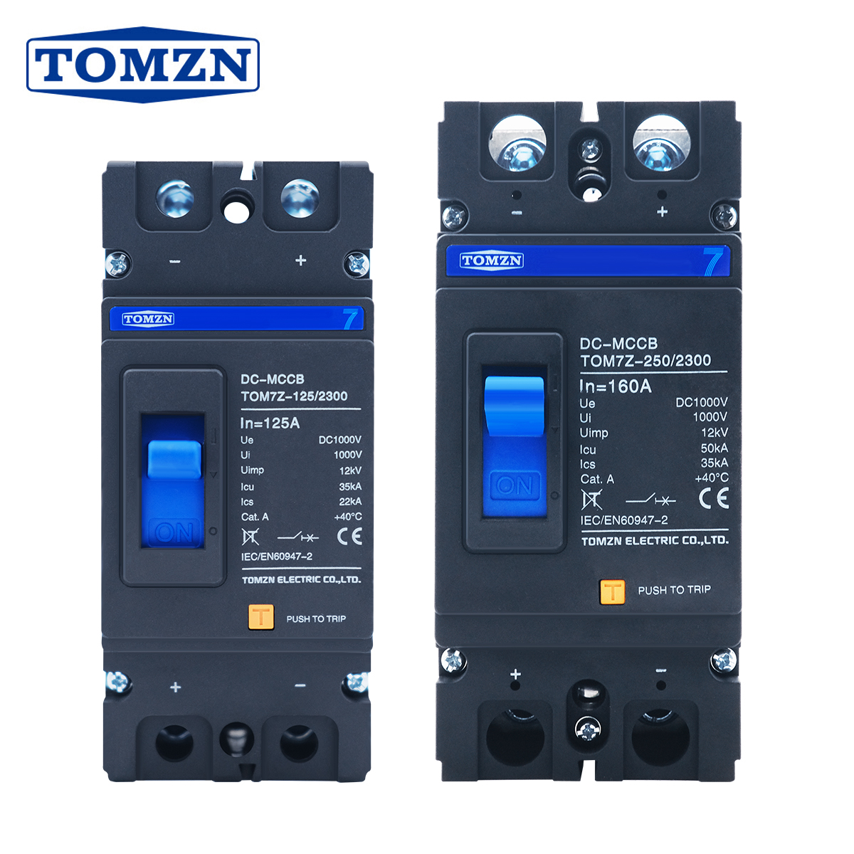 TOMZN 2P DC 1000V MCCB DC ソーラーモールドケースサーキットブレーカー MCCB 過負荷保護スイッチプロテクター 太陽光発電用