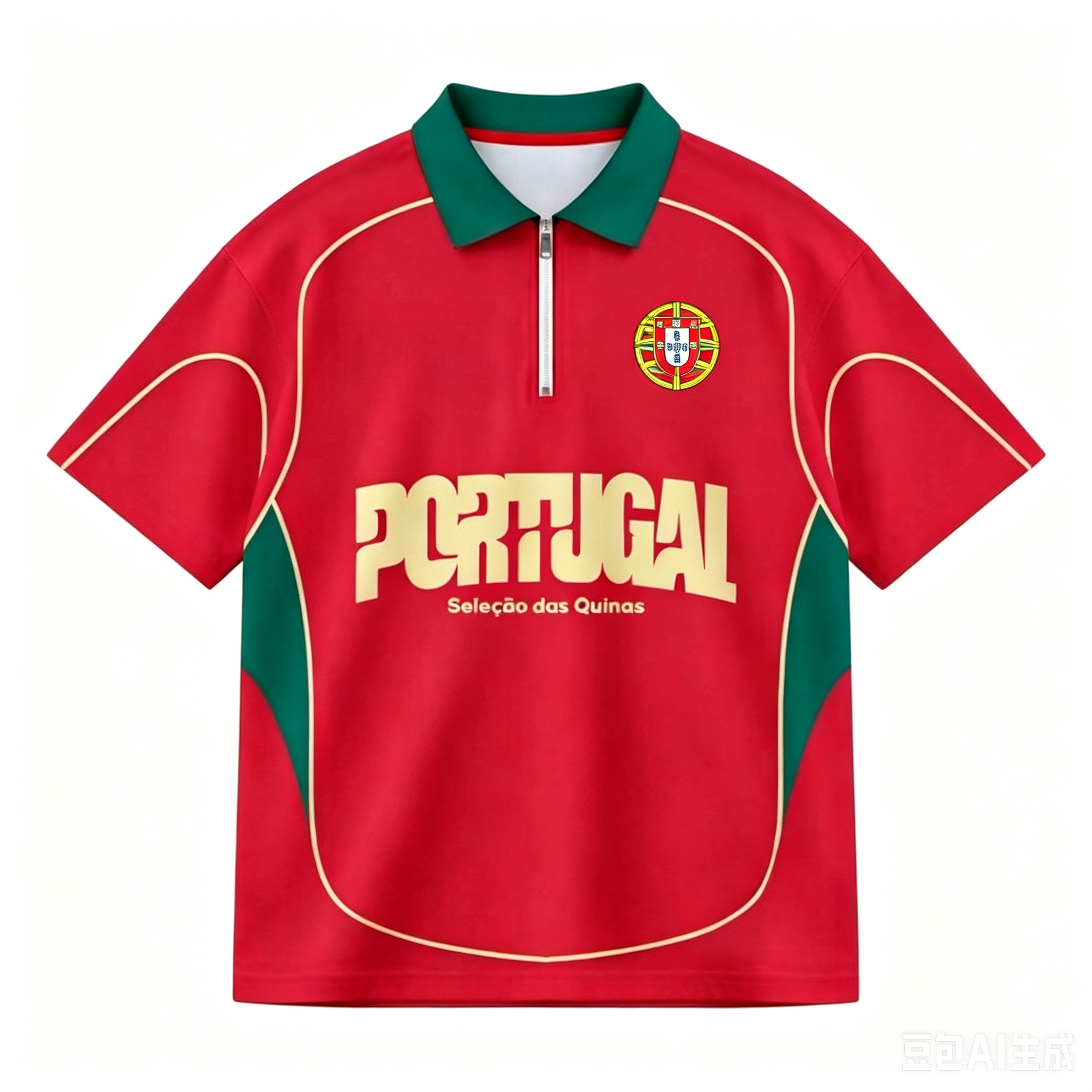 2026 ポルトガル ファン ユニフォーム サッカー プリント通気性ジッパー ポロシャツ サッカー T シャツはファンの必需品です