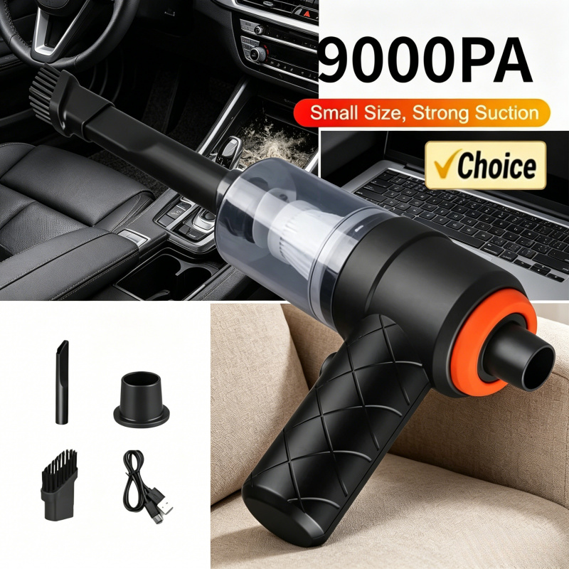 120W ハイパワーワイヤレス車用掃除機、コードレスハンドヘルドポータブル自動集塵機、ホームオフィス車用