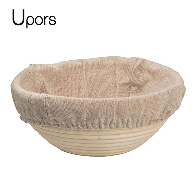 UPORS 籐パンプルーフィングバスケット 天然楕円形籐籐生地発酵サワー種バナナンパンバスケット ベーキング用