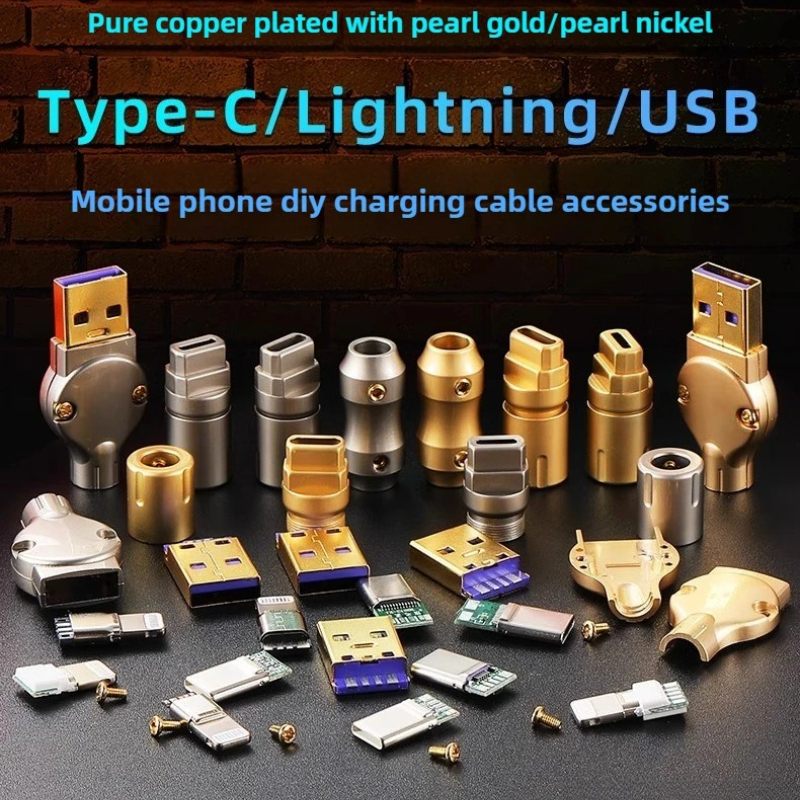 USB 3.0 厚い金メッキ A オス 6A 電流コネクタプラグ B ショートボディ DIY フィーバー携帯電話充電ライン溶接ライン