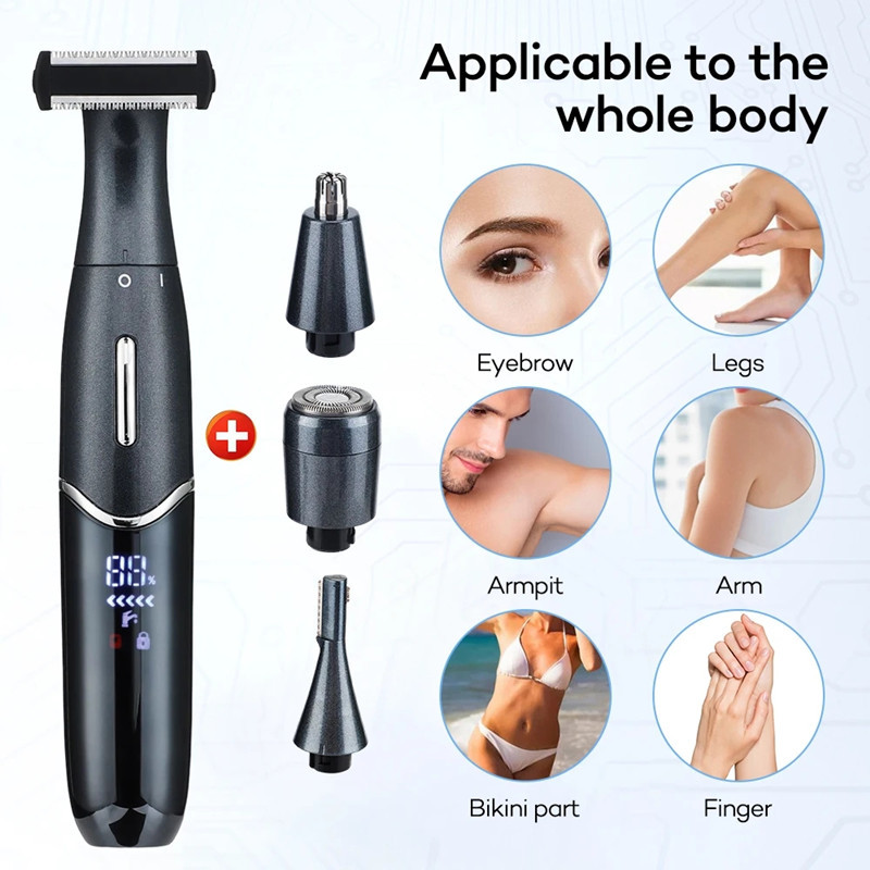4-in-1電気女性用ヘアトリマー、充電式ビキニ
