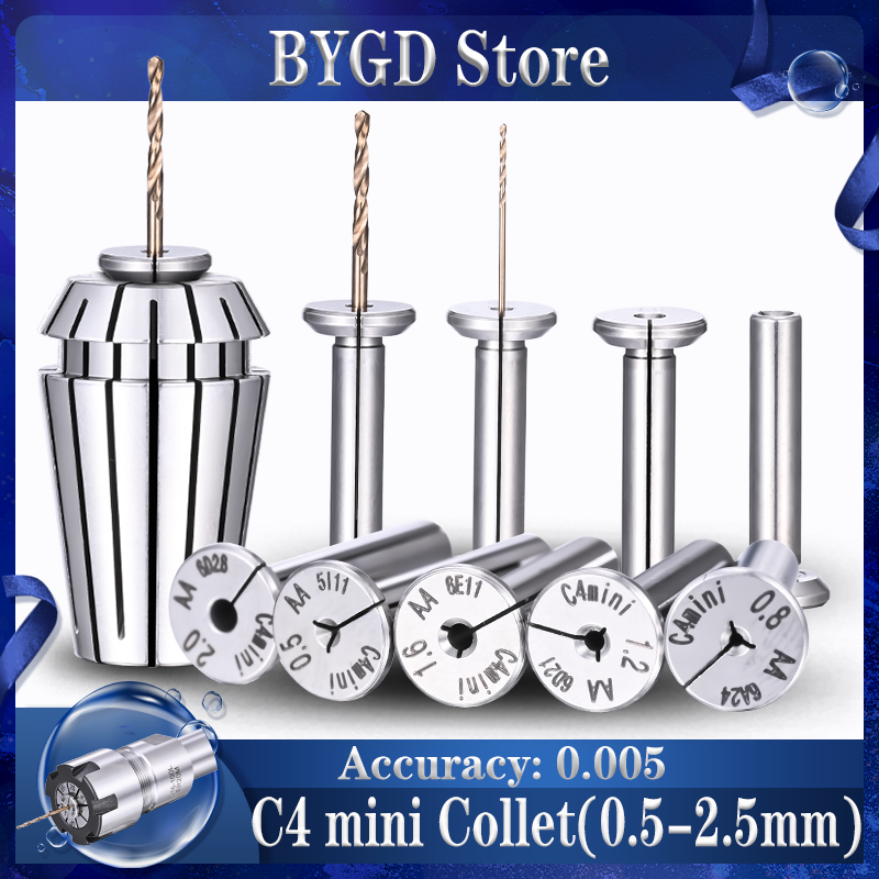 BYGD C4 ER コレット 小内径ミニコレット ER11 ER16 ER20 ER25 ER32 ER40 ER ミニコレット チャック マイクロ直管コレット