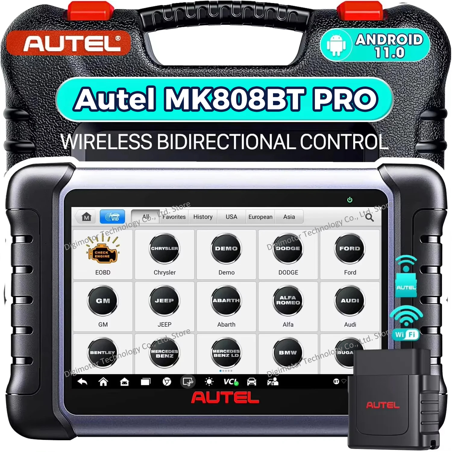 Autel MaxiCOM MK808BT プロ車診断ツール双方向 Bluetooth 自動車スキャナ 40 サービス PK MK808K-BT MX808S MK808S