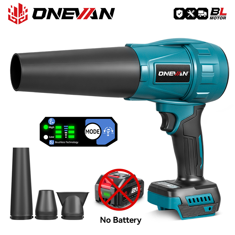 ONEVAN 3500 ワットブラシレス電動ターボ送風機 300000RPM コードレスリーフブロワーダスト除雪電動工具マキタバッテリーピン