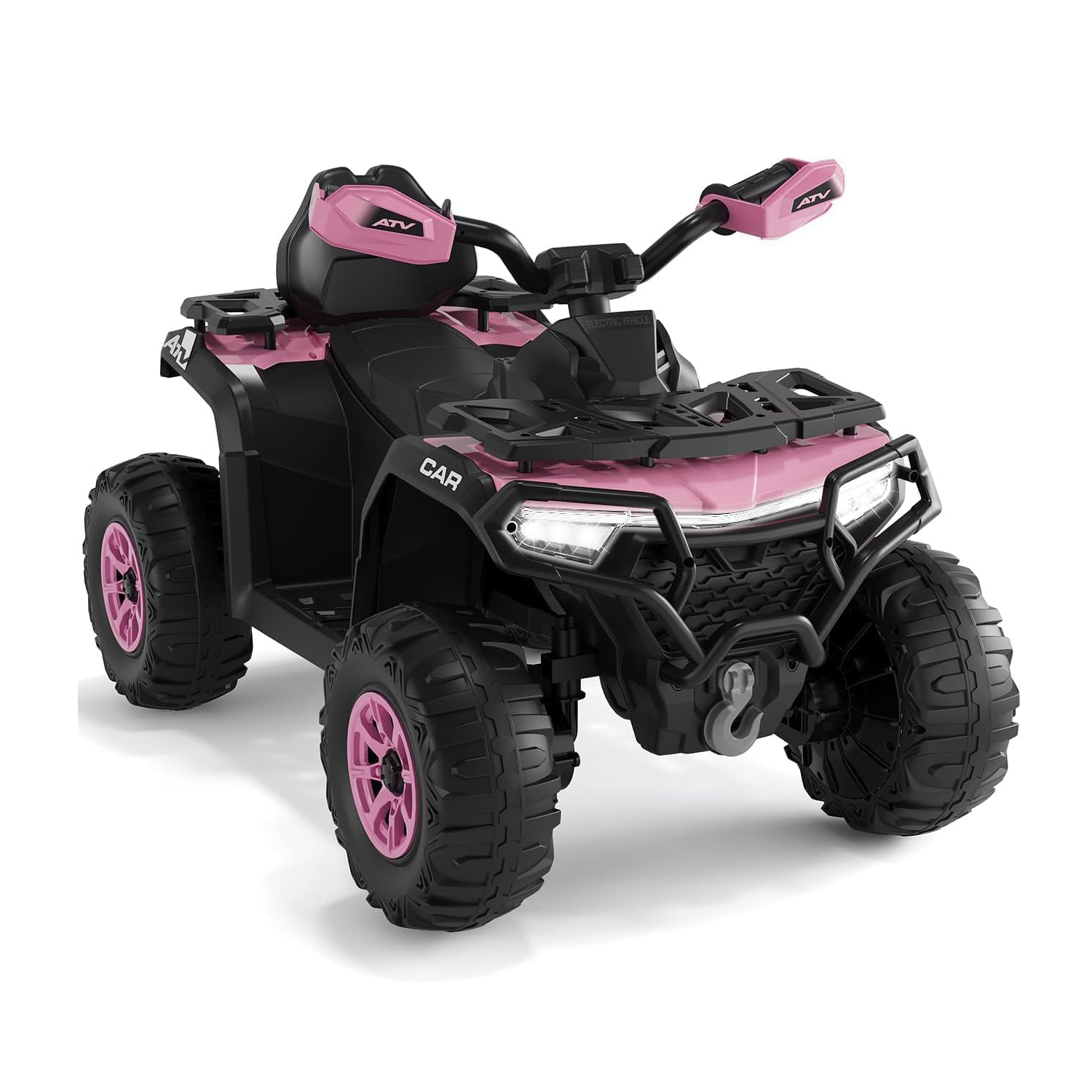 12V キッズライドオン電動 ATV デュアル 45 ワットモーター、Bluetooth オーディオ、リモコン、LED ヘッドライト、音楽プレーヤー、緊急ブレーキ付き