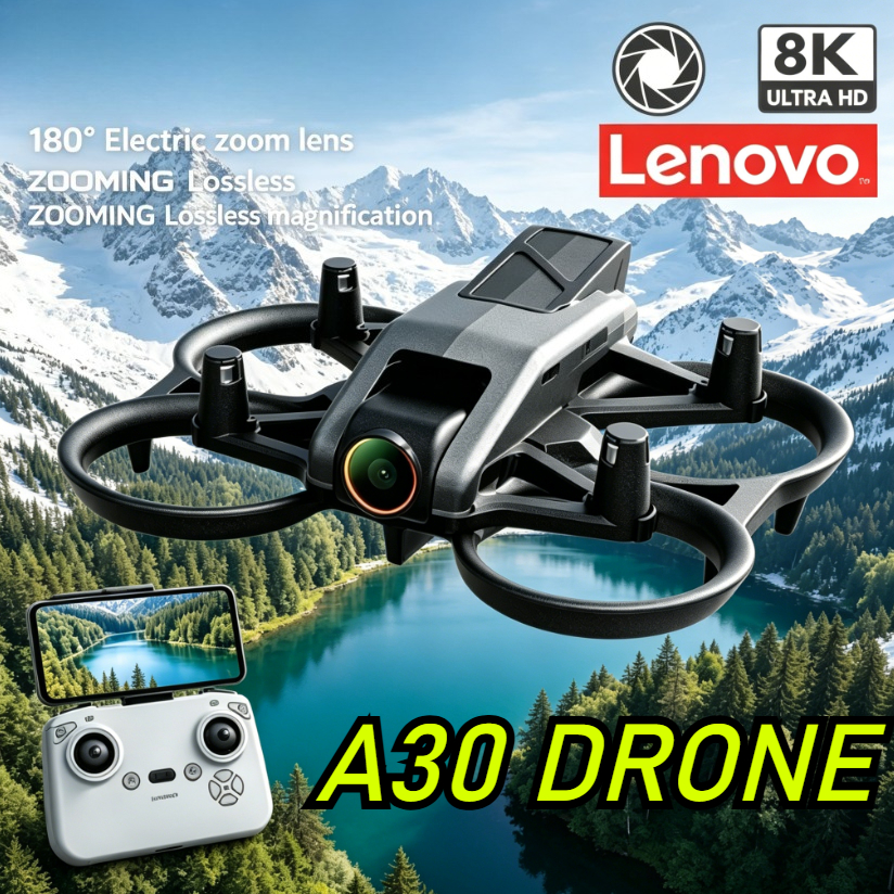 レノボ A30 ドローン折りたたみ式 RC クワッドコプター 4K 8K HD 空中ドローンフルラップ保護レーシングスタイル屋外飛行
