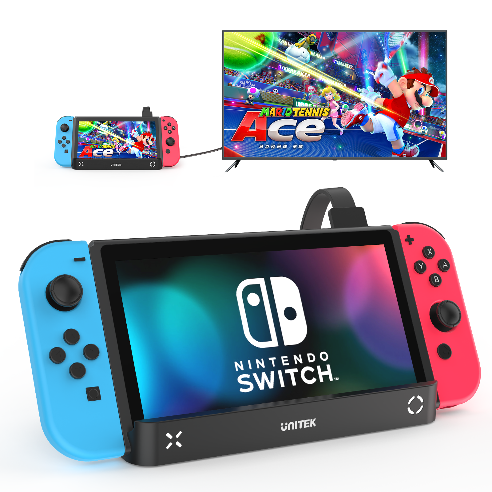 Switch Docking Station for Nintendo Switch OLED with 4K HDMI Gigabit Ethernet USB 2.0 Hub PD 100W Game Card Reader Switch Dock
