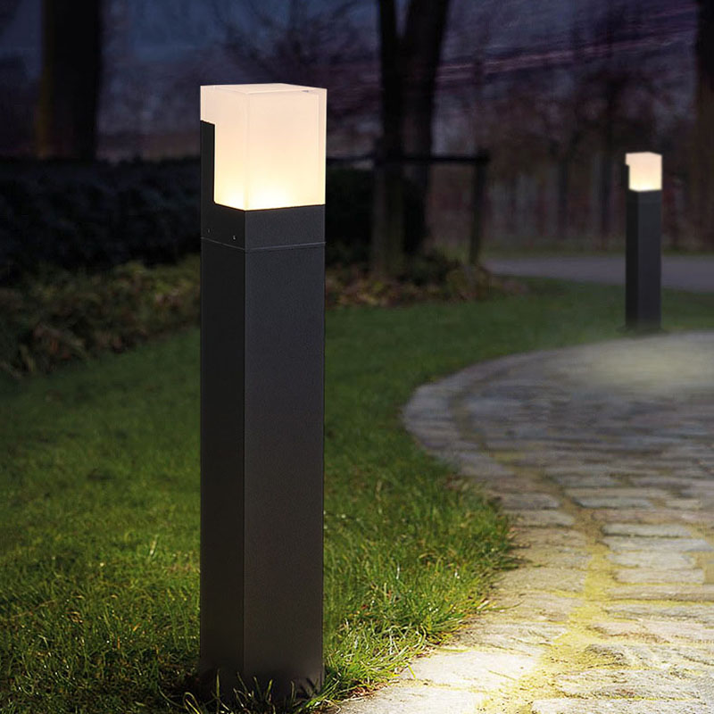 シンプルでモダンな LED 芝生ライト屋外防水 IP65 AC85 〜 265V 長い街路灯庭中庭景観パス照明