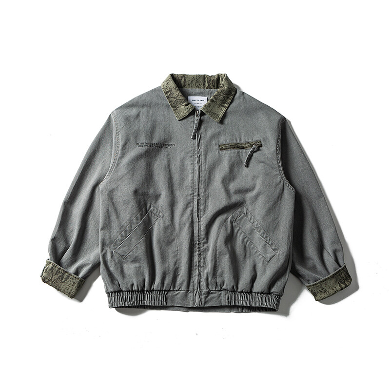 男性洗浄綿ファッションヴィンテージストリート Cityboy ルーズカジュアルカーゴジャケットユニセックス春秋ボンバーコート上着