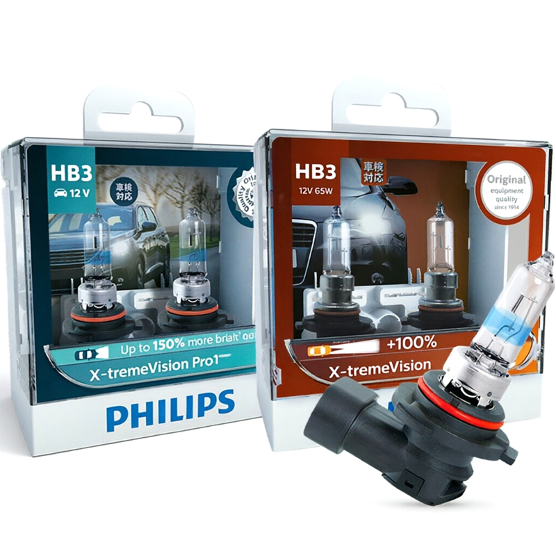 フィリップス X-treme Vision Pro150 9005 HB3 9006 HB4 12V 150% 高輝度車ハロゲンヘッドライト HL ビーム ECE 本物のオリジナルオートランプ