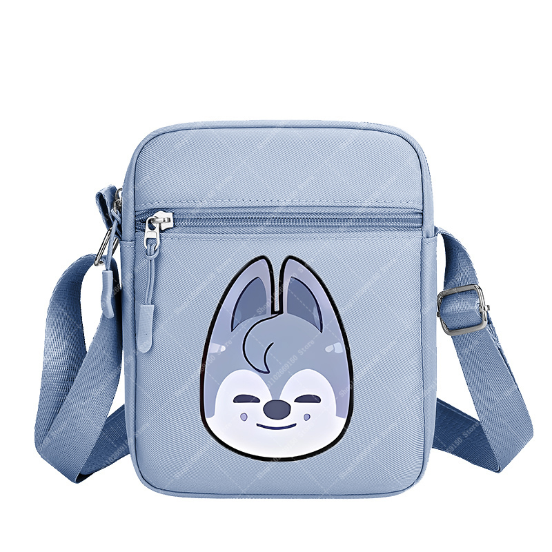 少女漫画かわいいクロスボディバッグ SKZ ooed アニメプリント収納ポーチカジュアルアクセサリーファッションショルダーバッグファンの誕生日プレゼント