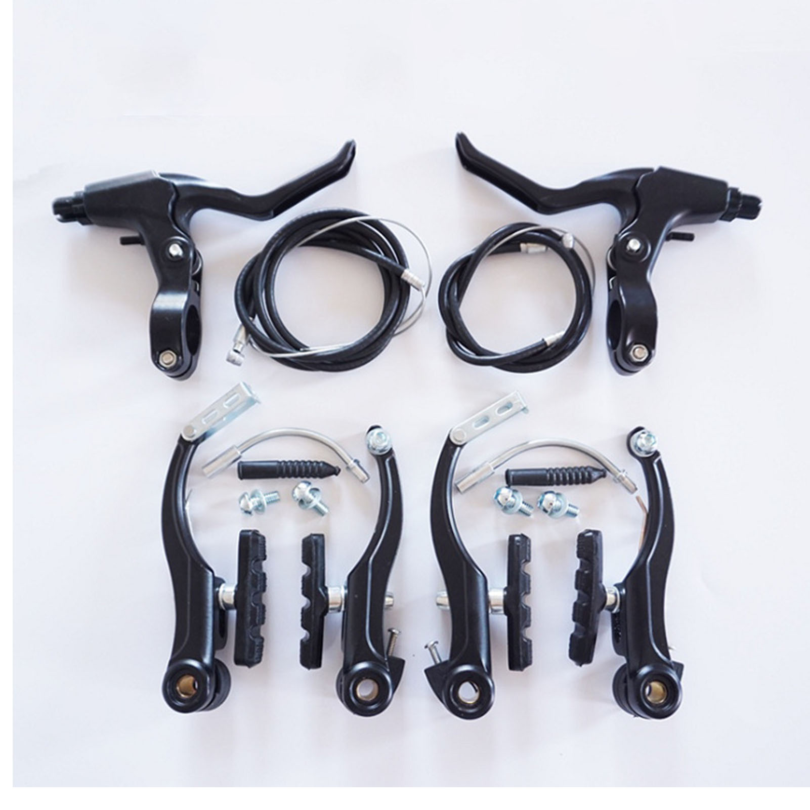 マウンテンバイク V ブレーキセットバイクフロントリア V ブレーキセットアルミ合金マウンテンロードバイク V ブレーキセット乗馬アクセサリー黒