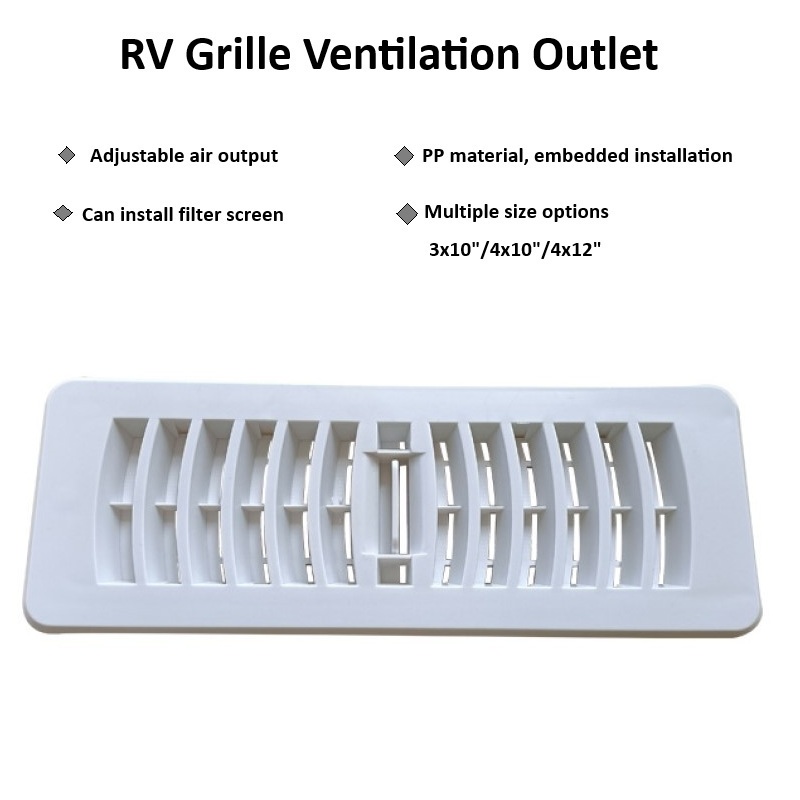 3x10 インチ RV エアアウトレット長方形グリル換気開口部 RV バストラックモーターホーム階段/キャビン/屋根放熱用