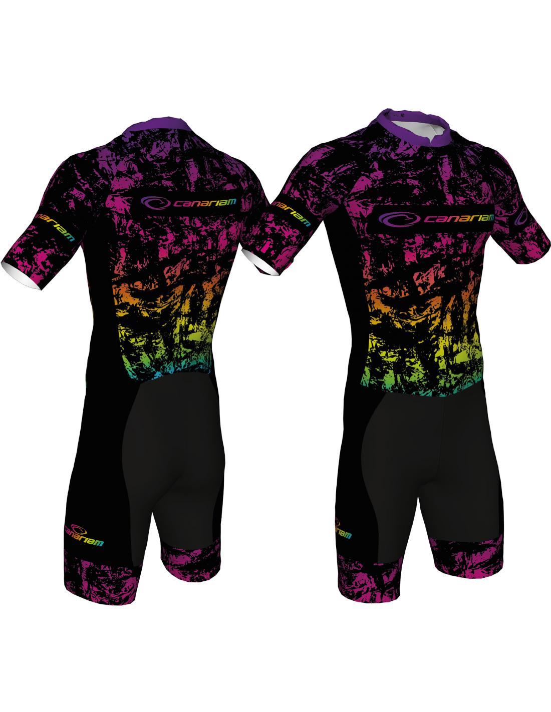 カナリアム男性スケート半袖スピードスケートスーツジャンプスーツ Roupa Ciclismo インラインスピードスケートトライアスロンレース服 2026