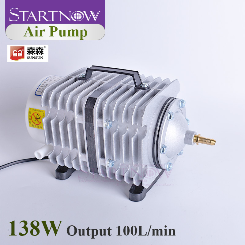 Startnow ACO-008 Sunsun エアコンプレッサー 220V 138 ワット高流量エアポンプレーザーカッター用排煙水槽酸素増加