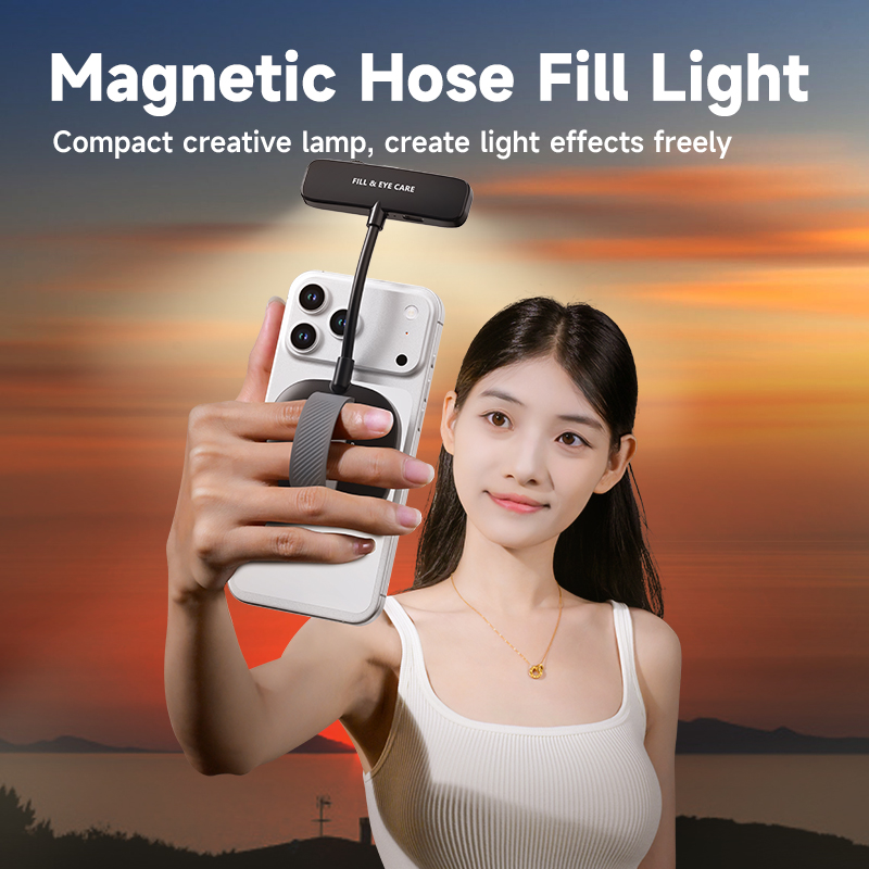 磁気自撮りライトグースネック LED 電話フィルライトポータブルビデオ照明柔軟なネック LED ライト iPhone/Android/読書用