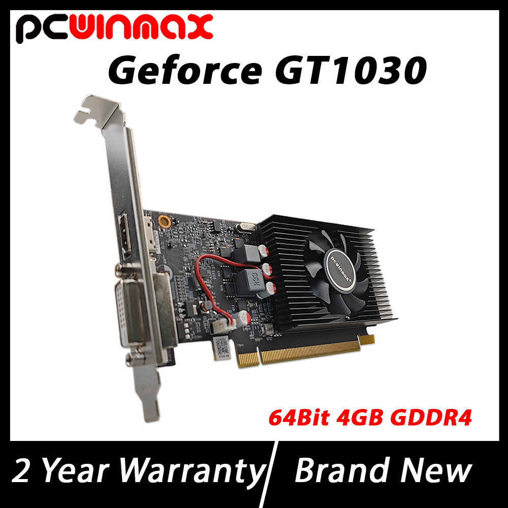 PCWINMAX製 新型GeForce GT 1030 4GB DDR4 64ビット ロープロファイルグラフィックカード GPU GT1030 デスクトップPC用ビデオカード
