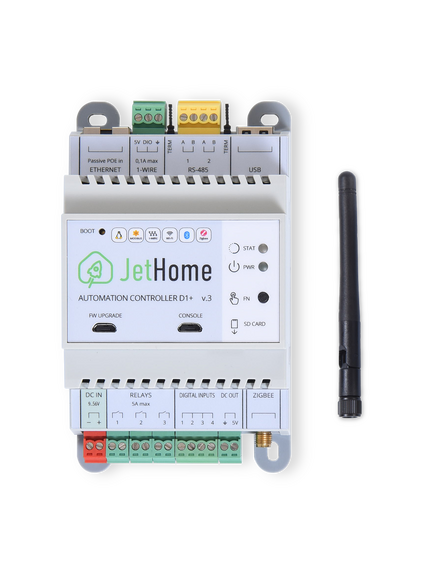 JetHome JetHub D1 v.3 (ホーム アシスタント) DIN レール オートメーション コントローラー