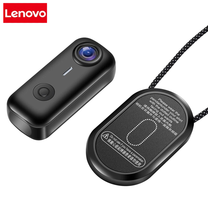 Lenovo マグネット式ミニスポーツカメラ 親指カメラ 120°広角 スマート手ぶれ補正 サイクリング、Vlog、バイク、学校撮影に最適