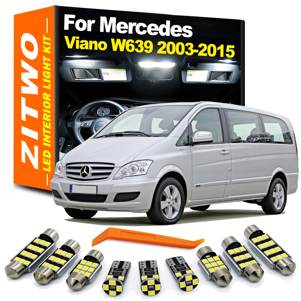 ZITWO フル LED 電球インテリアドームドアフットライトキットアクセサリーメルセデスベンツビアノ W639 2003-2011 2012 2013 2014 2015