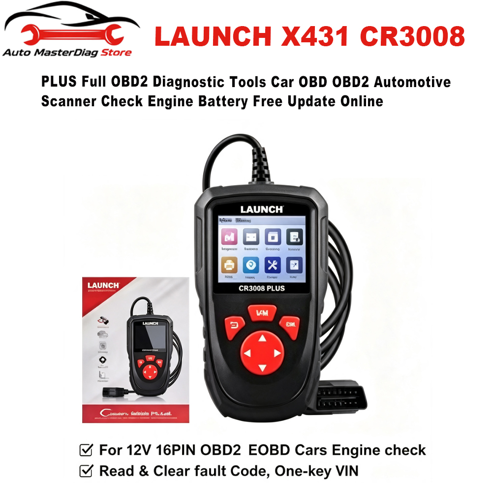 LAUNCH X431 CR3008 PLUS フル OBD2 診断ツール車 OBD OBD2 自動車スキャナーチェックエンジンバッテリー無料オンラインアップデート