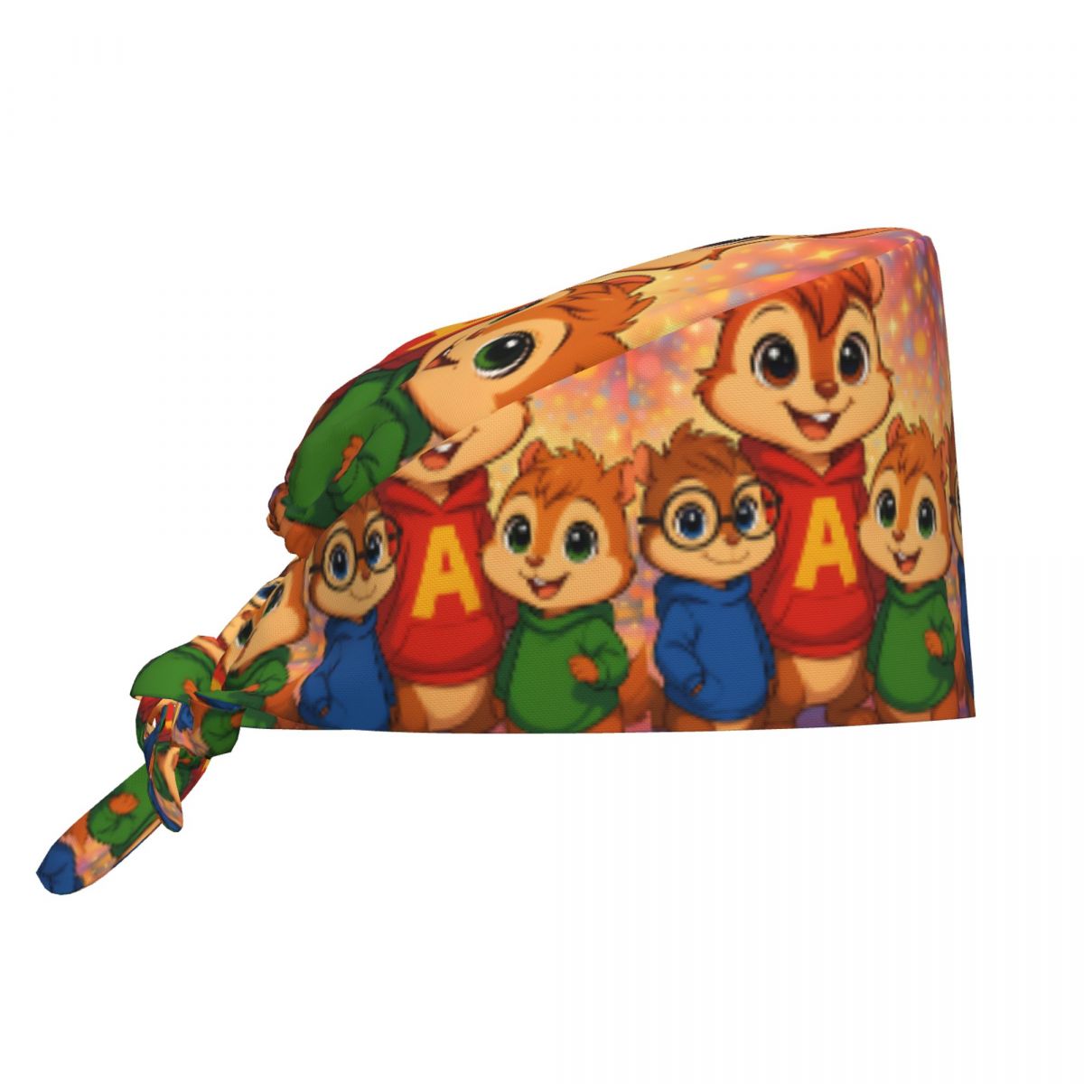 Work Scrubs Hat Alvin And The Chipmunk Nursing Hats Men Women Stylish Medical Hat Soft Elastic Tie Back Working Cap