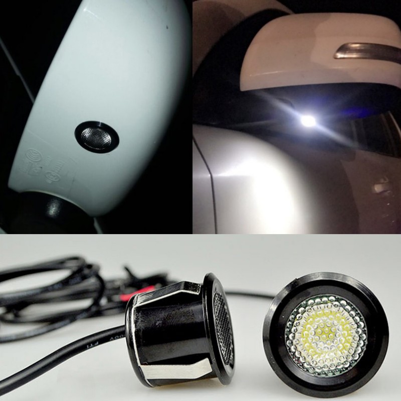 車防水 LED アンダーサイドミラー水たまりライトホワイト 6000K 12V バックミラードアウェルカム LED ユニバーサル自動車用