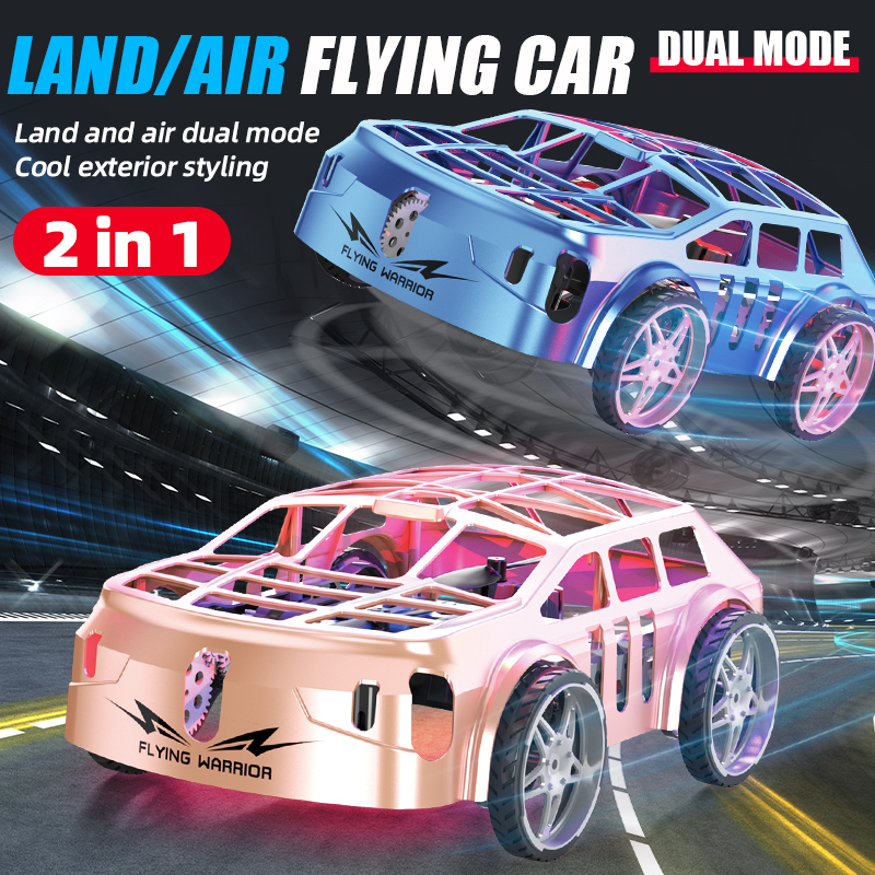RC フライングカー 2.4GHz RC クアッドコプター 2 で 1 ドローンカーデュアルモードライト電気土地空気リモートコントロールカー屋外遊びおもちゃ