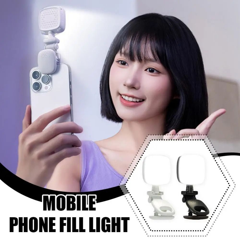 クリップオンポータブル LED 自撮りライト調整可能な明るさ取り外し可能なクランプ写真撮影ライトソフトライト回転ミニ LED フラッシュ