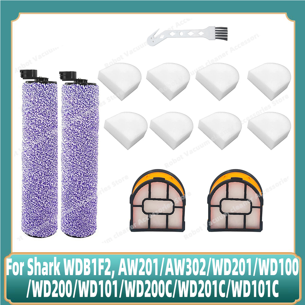 Shark WDB1F2 WD201 WD201C WD100 HydroVac XL 3-in-1 掃除機アクセサリーローラーブラシフィルター部品と互換性あり