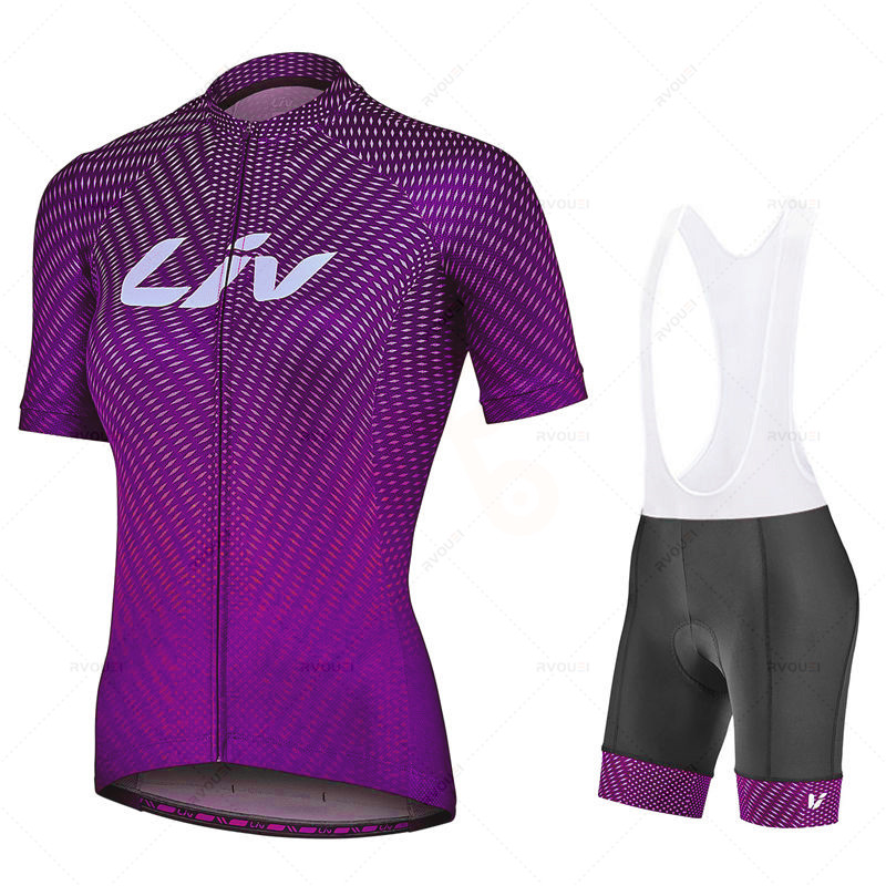2026 新 LIV プロサイクリングジャージセット女性 MTB バイク服夏の自転車服サイクリングセットマイヨ Conjunto Ropa Ciclismo
