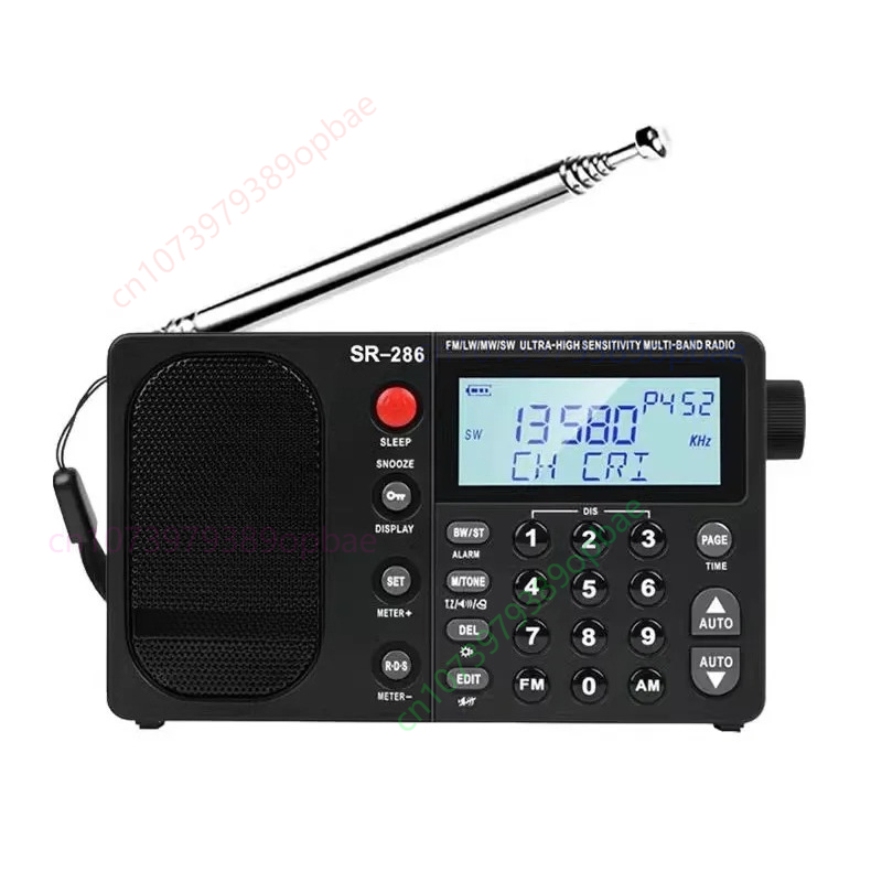 QODOSEN SR-286 と TEF6686 車のチップポータブルラジオ AM/FM/LW/SW デジタル世界フルバンドラジオと 8650 バッテリー