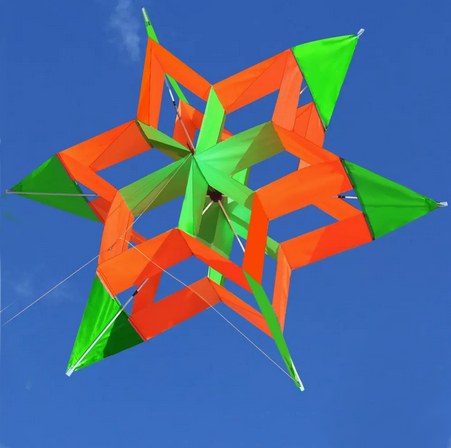 新しいスタイルの 3D 花凧ハンドル付き
