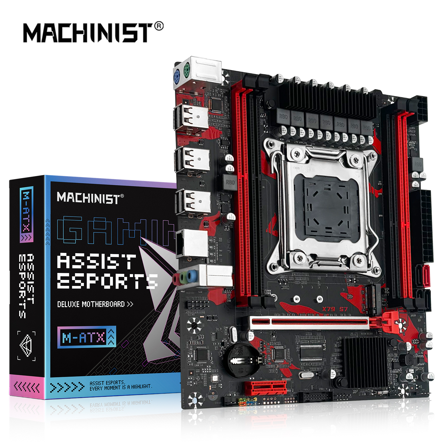 MACHINIST X79 s7 マザーボード LGA2011-3 Xeon キット E5 2650 V2 CPU プロセッサ DDR3 16 ギガバイト 1333MHz メモリ NVME/SATA M.2 M-ATX