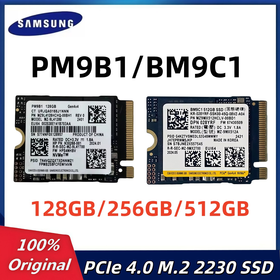 オリジナルサムスン PM9B1/BM9C1 PCIe 4.0 NVMe M.2 2230 SSD 512 ギガバイト 256 ギガバイト 128 ギガバイト内部ソリッドステートドライブストリームデッキラップトップ