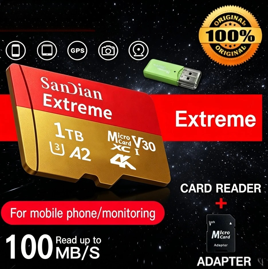 オリジナル A2 Micro TF SD カード 高速フラッシュメモリーカード 128GB 256GB ミニストレージカード アダプター付き 携帯電話カメラ用