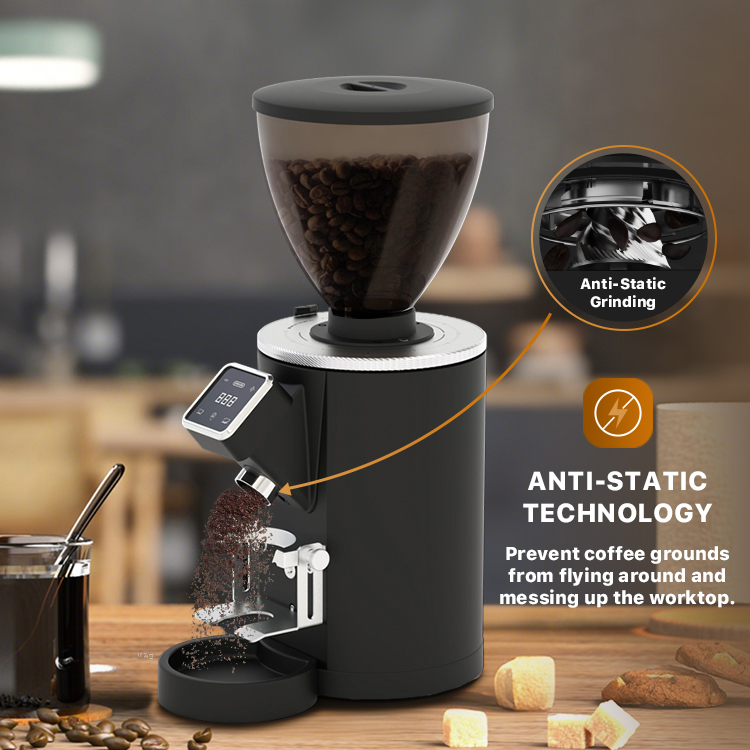 コーヒー粉砕 64 ミリメートルステンレス鋼タイプ 800 グラム大容量電気コーヒーグラインダーマシン