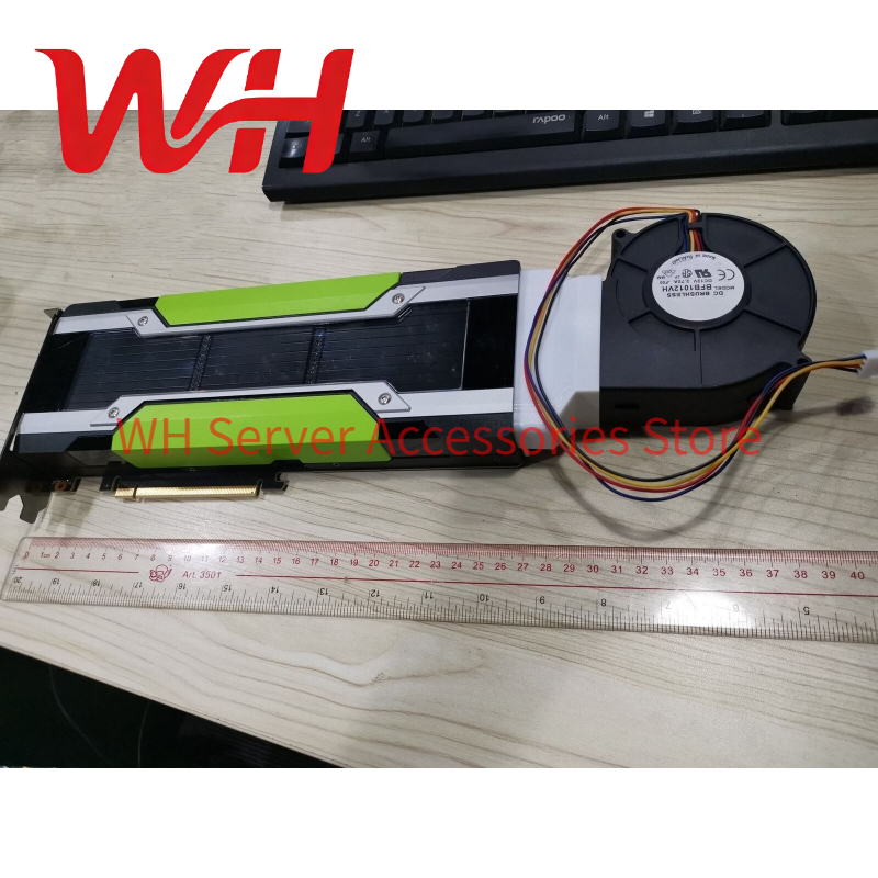 Nvidia Tesla P40 24GB GPU GDDR5 PCIE グラフィックスアクセラレーターカード（冷却ファン付き、AI推論、ディープラーニング向け）