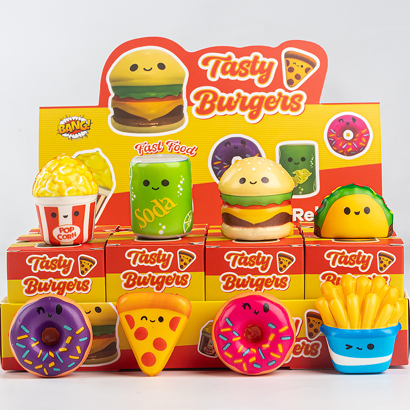 12 個セットスローリバウンド食品ミステリーブラインドボックスかわいい動物漫画シミュレーショングッズストレス解消器そわそわスクイーズおもちゃ