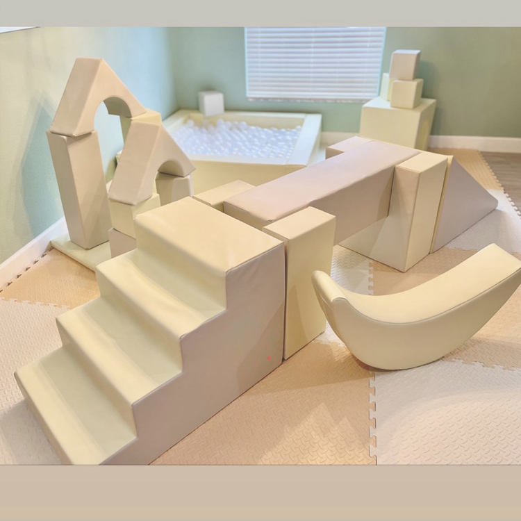 Children's Indoor Soft Bag Slide Baby Ladder Stairs For Early Childhood Education Feelings Training For Home Shopping Mall Use