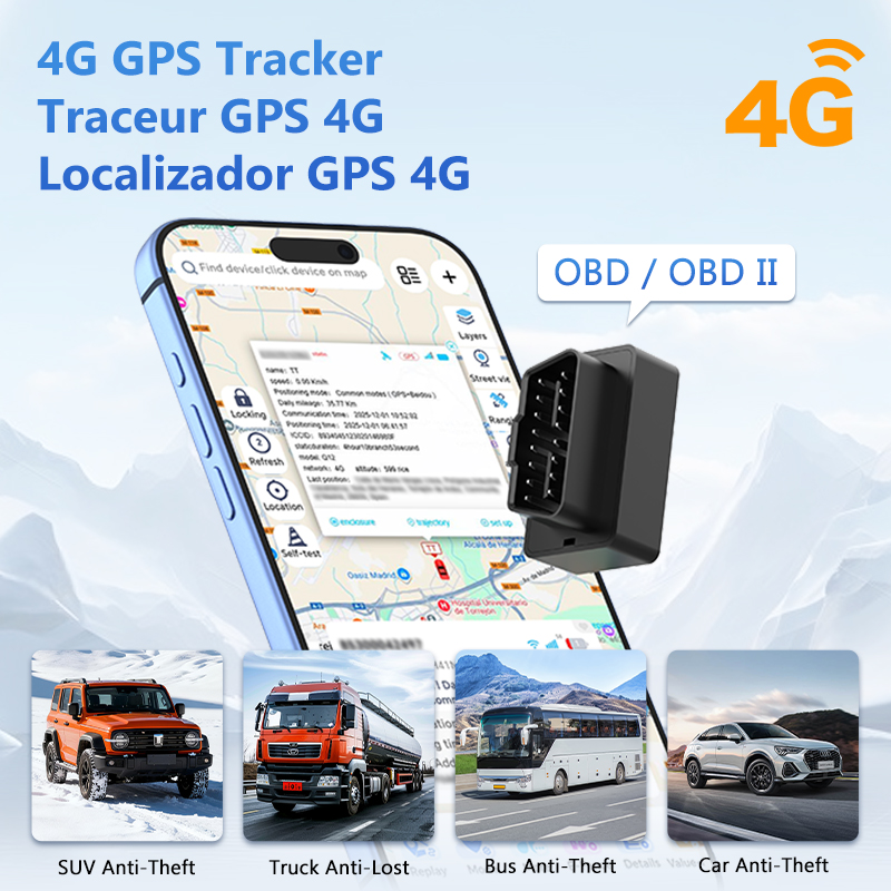 4G OBD GPS トラッカー自動車トラック車 OBD II 車両 GPS ロケータープラグプレイ OBD2 車 GPS 追跡デバイス無料アプリ車盗難防止