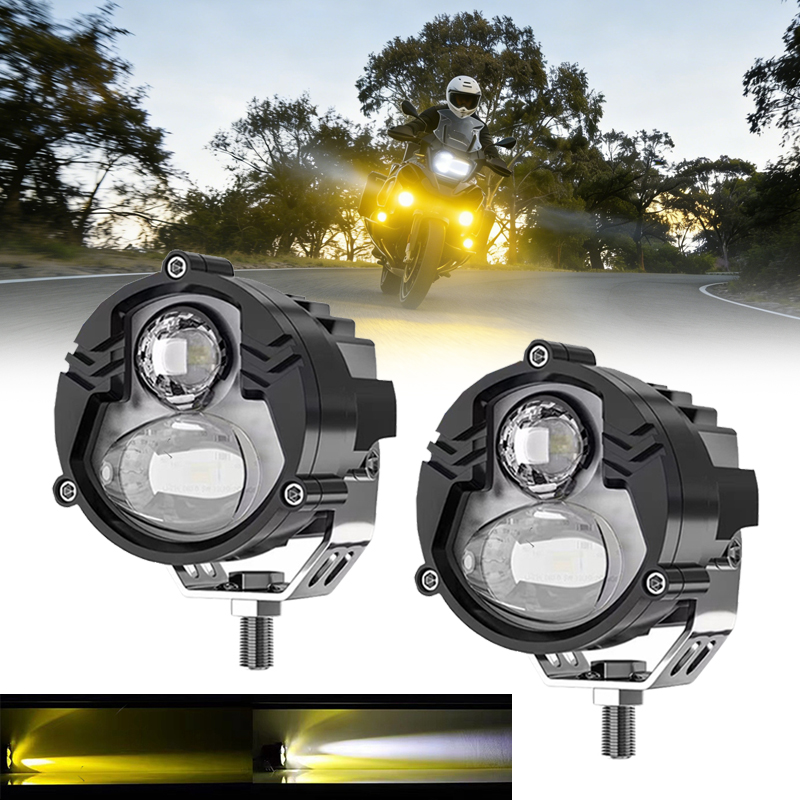 オートバイ LED 補助ライト高低ビームフォグライト防水超高輝度スポットライトオートバイトラック車 SUV ATV