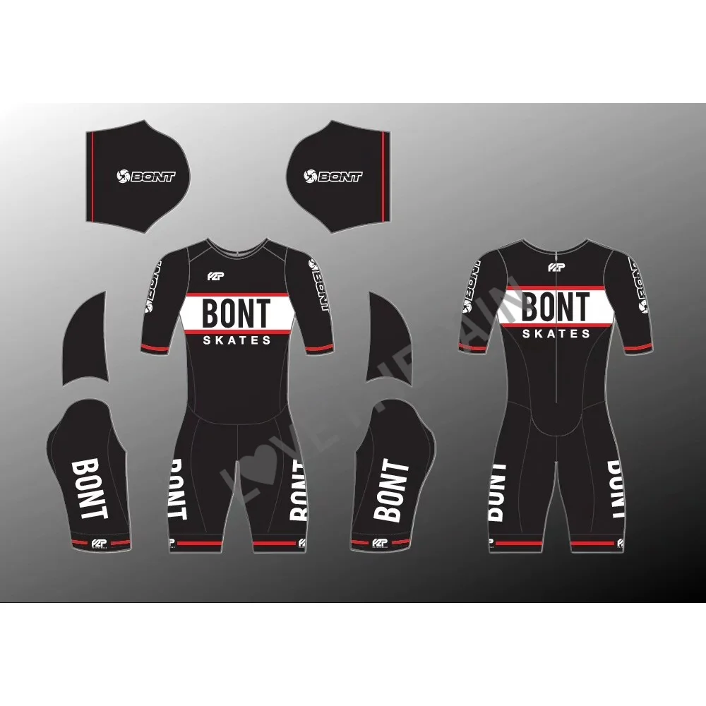 bont 子スケート半袖スピードスケートスーツ子供練習トレーニングインラインスピードスケートトライアスロンレース服新 2025