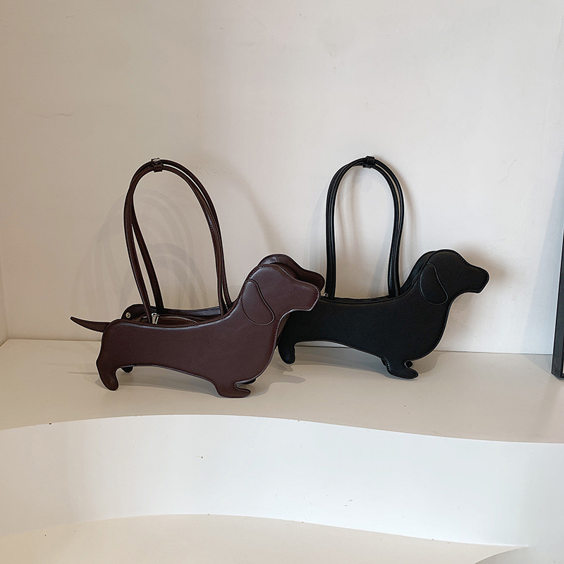 面白いソーセージ犬ハンドバッグ女性バッグ無地 Pu レザーショルダーバッグトートバッグ女性かわいいクリエイティブ和風かわいいバッグ