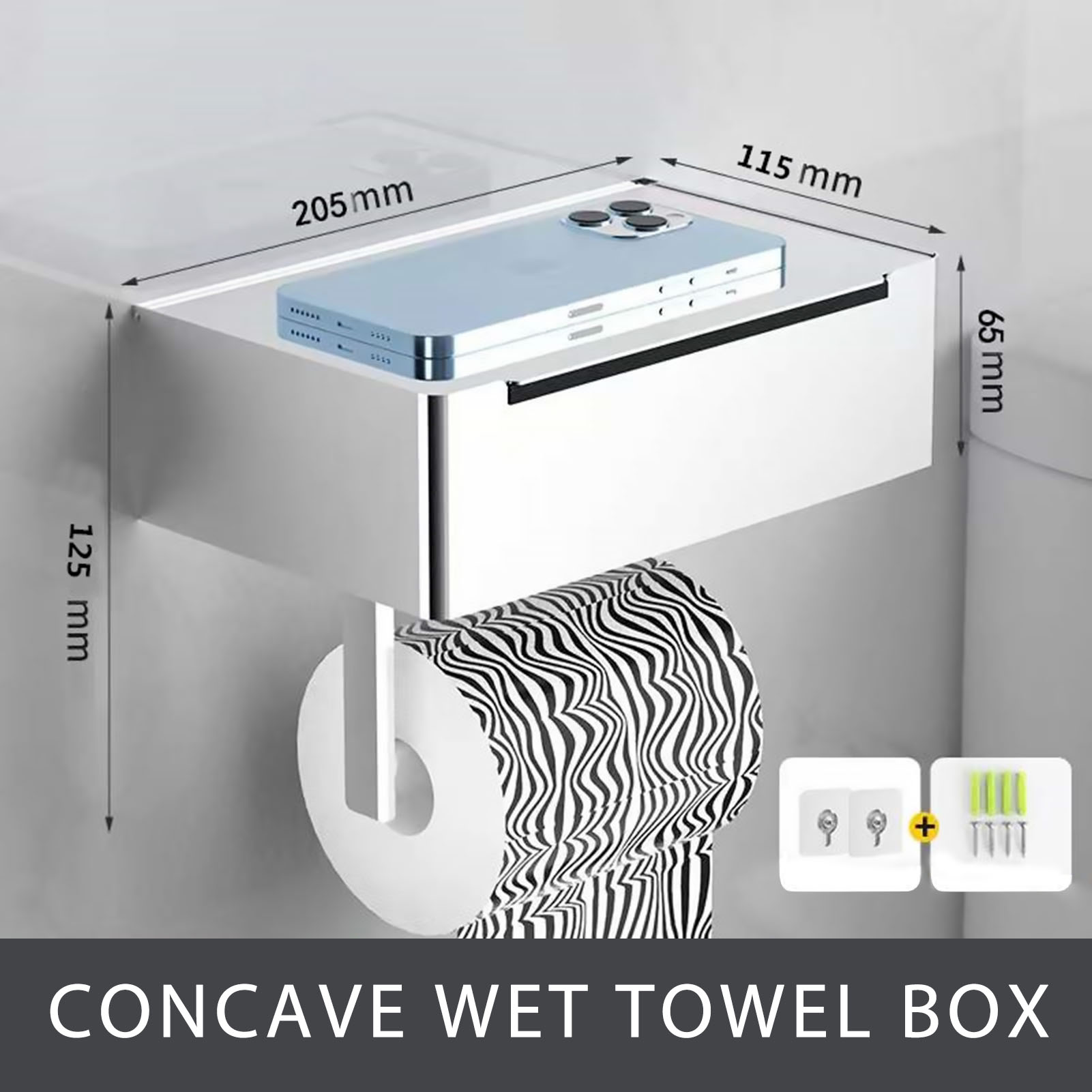 壁掛けトイレットペーパーホルダー防水 304 ステンレス鋼のティッシュボックスウェットワイプディスペンサーティッシュオーガナイザーナプキンホルダー